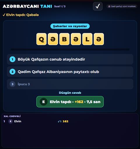 Azerbaycan'ı Tanı oyunu